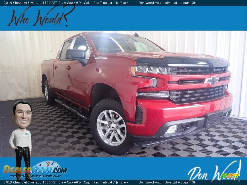 2019 Chevrolet Silverado 1500 RST Crew Cab 4WD Cajun Red Tintcoat / Jet Black Photo #1