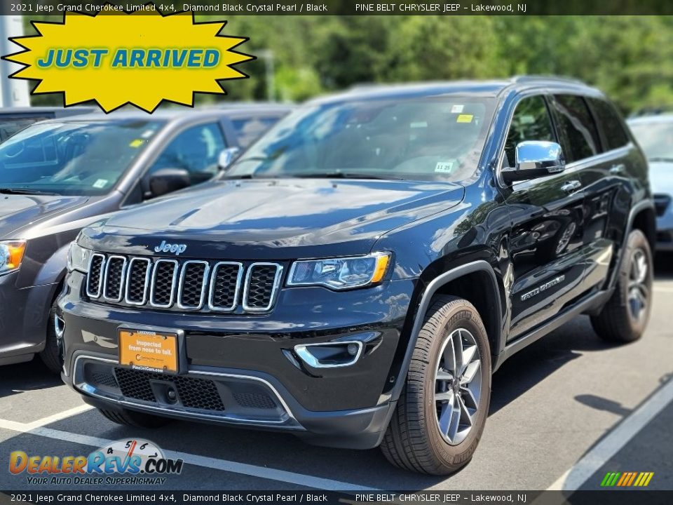 2021 Jeep Grand Cherokee Limited 4x4 Diamond Black Crystal Pearl / Black Photo #1