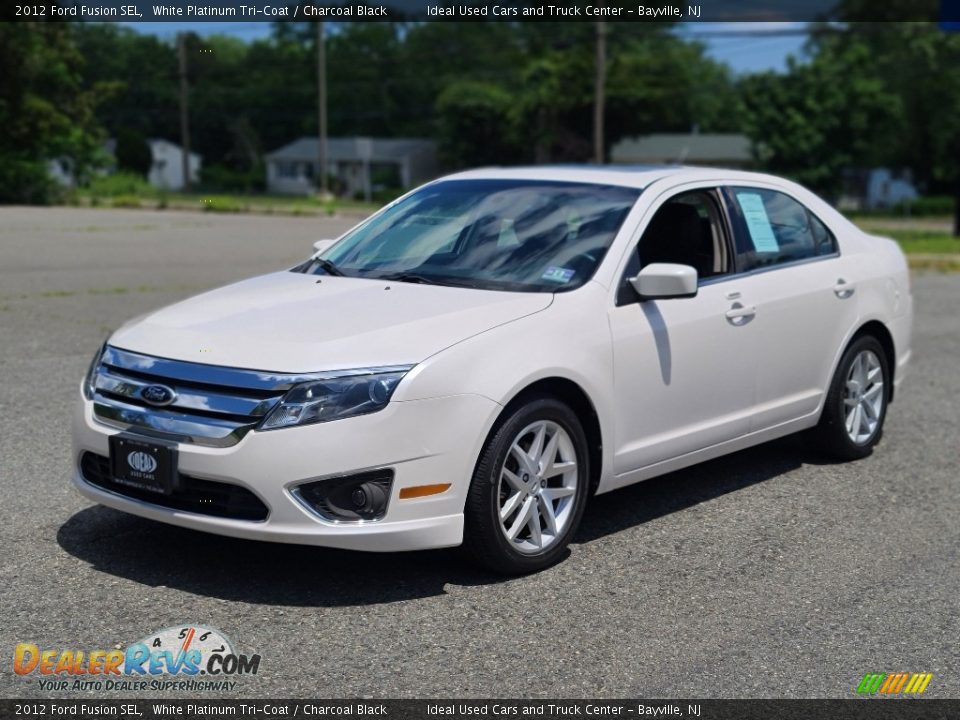 2012 Ford Fusion SEL White Platinum Tri-Coat / Charcoal Black Photo #1