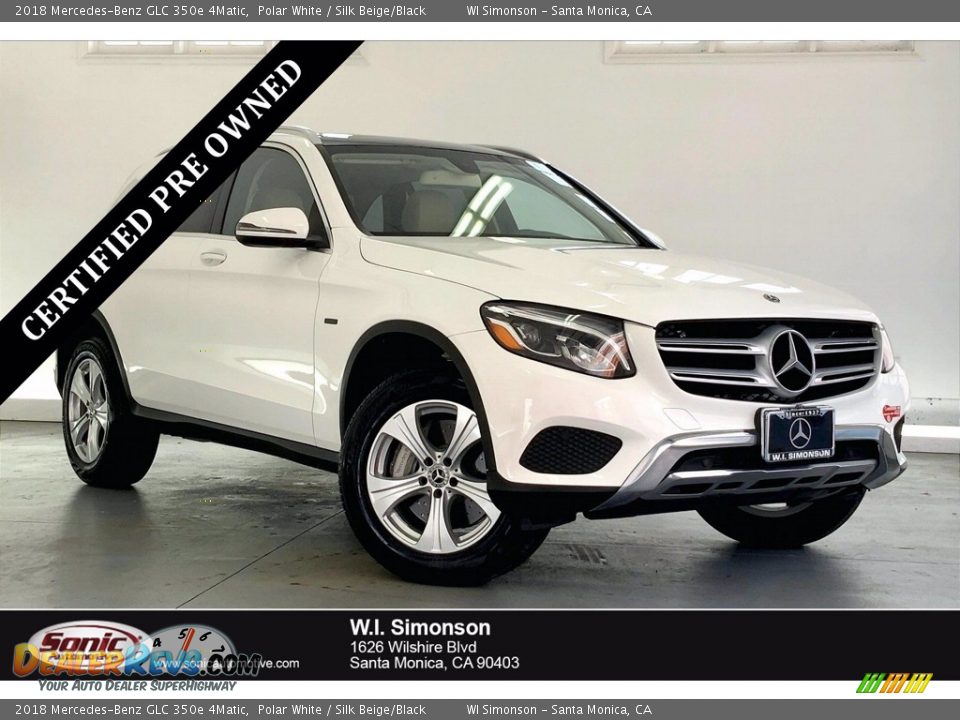 2018 Mercedes-Benz GLC 350e 4Matic Polar White / Silk Beige/Black Photo #1