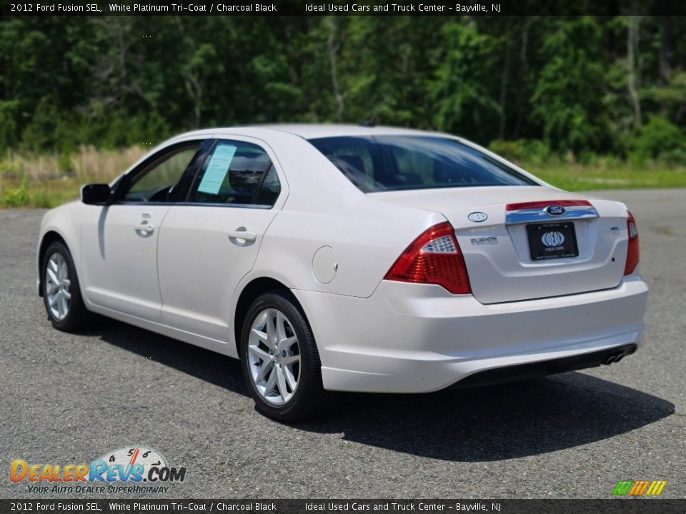 2012 Ford Fusion SEL White Platinum Tri-Coat / Charcoal Black Photo #3