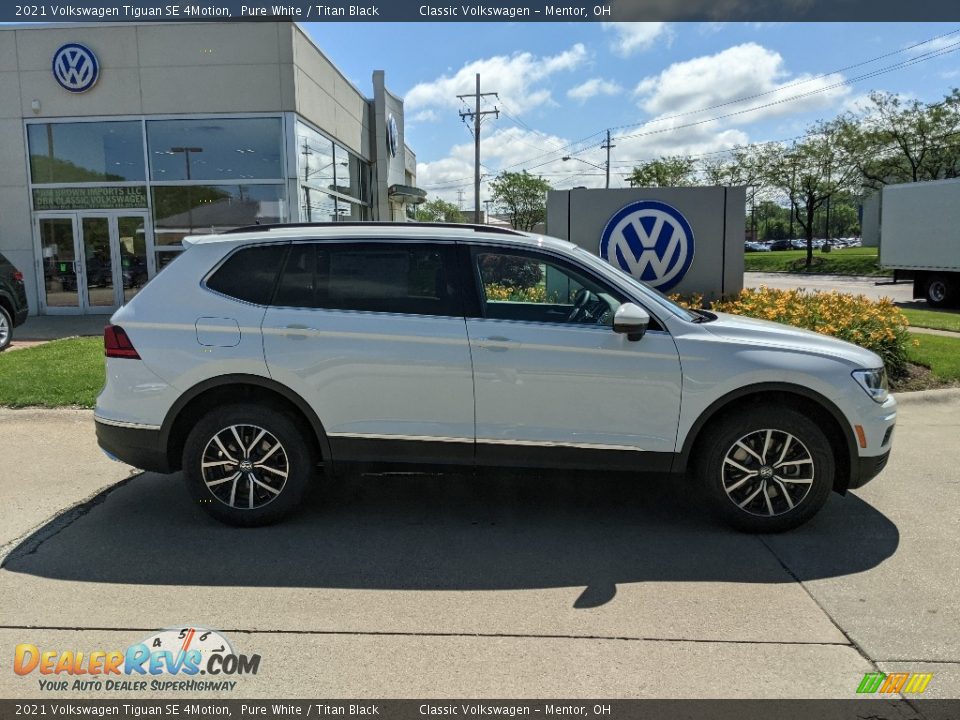 2021 Volkswagen Tiguan SE 4Motion Pure White / Titan Black Photo #2