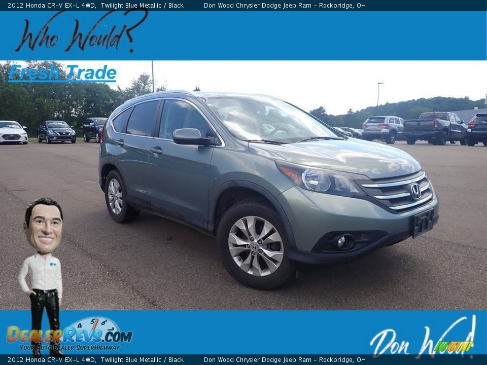 2012 Honda CR-V EX-L 4WD Twilight Blue Metallic / Black Photo #1
