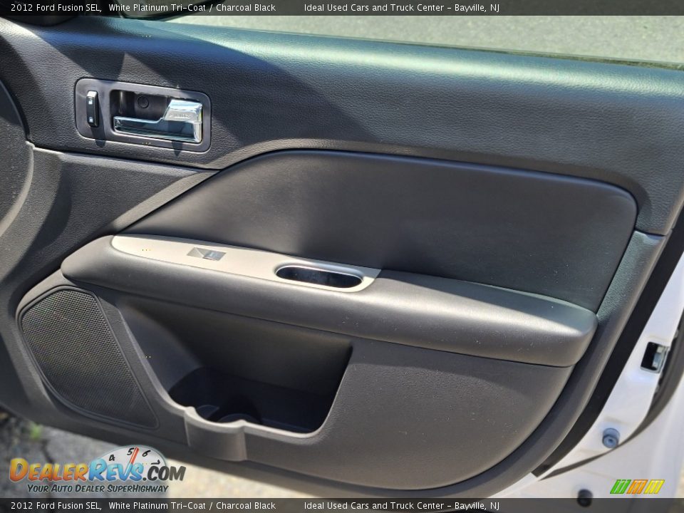 2012 Ford Fusion SEL White Platinum Tri-Coat / Charcoal Black Photo #9