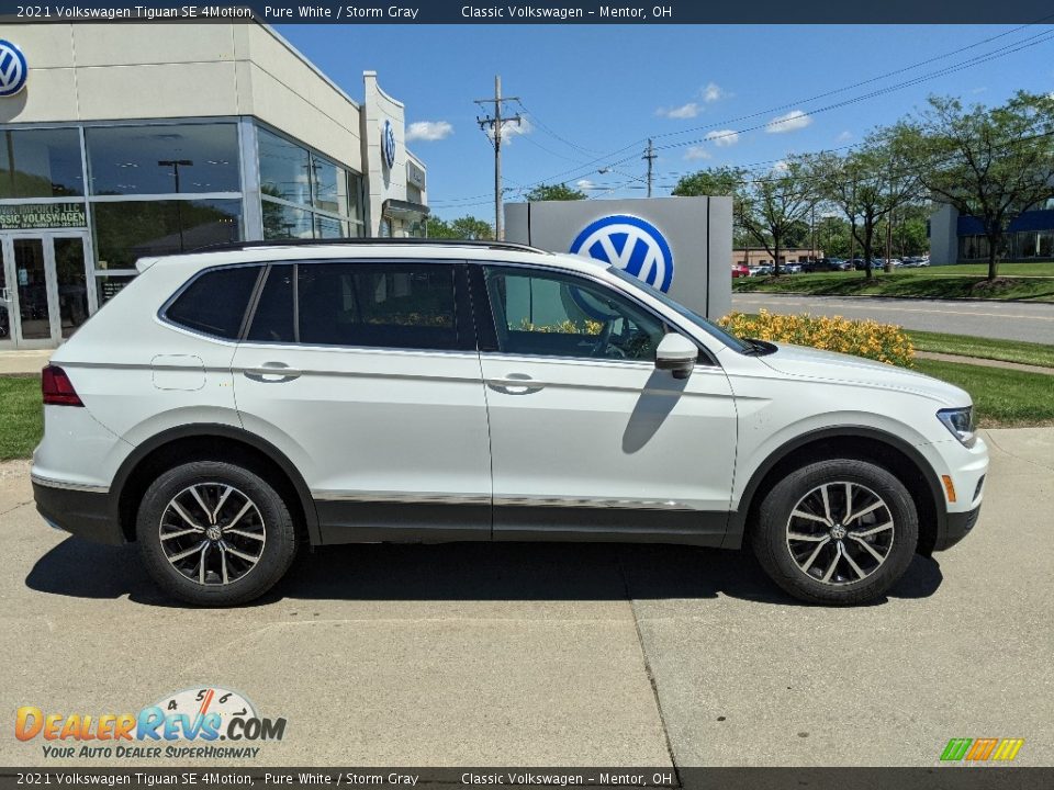 2021 Volkswagen Tiguan SE 4Motion Pure White / Storm Gray Photo #2
