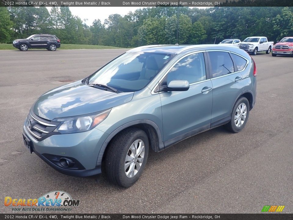 2012 Honda CR-V EX-L 4WD Twilight Blue Metallic / Black Photo #4
