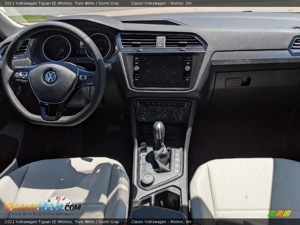 2021 Volkswagen Tiguan SE 4Motion Pure White / Storm Gray Photo #3