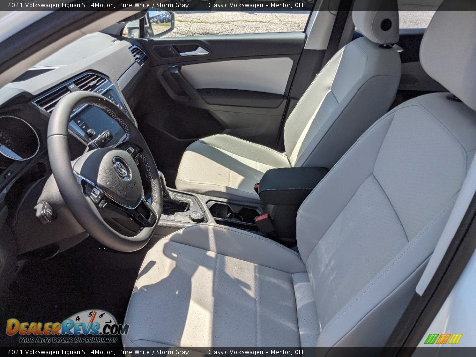 2021 Volkswagen Tiguan SE 4Motion Pure White / Storm Gray Photo #4
