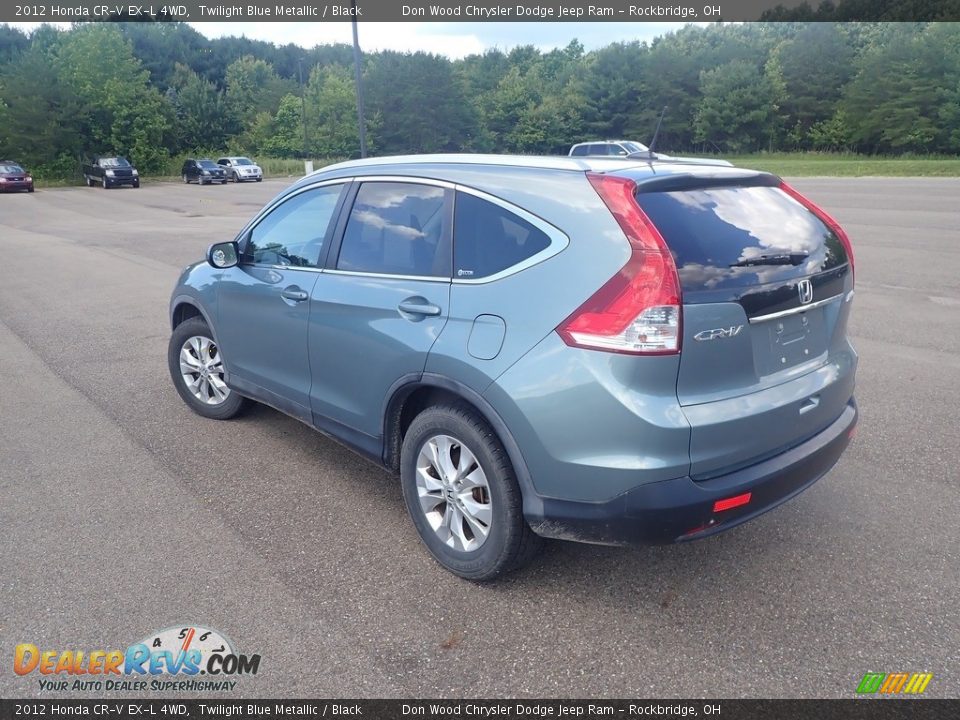 2012 Honda CR-V EX-L 4WD Twilight Blue Metallic / Black Photo #6