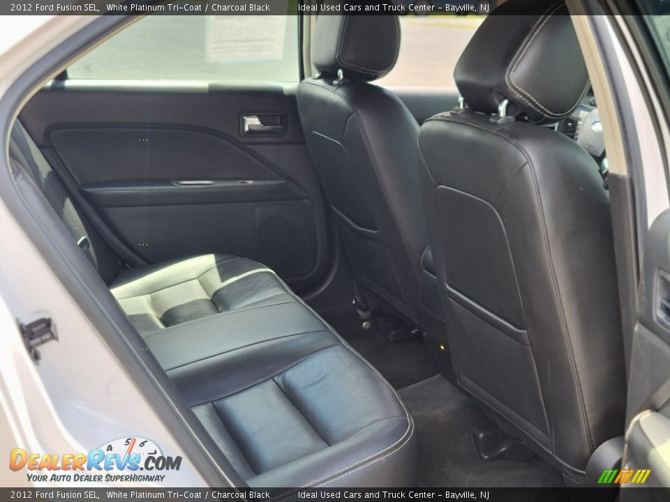 2012 Ford Fusion SEL White Platinum Tri-Coat / Charcoal Black Photo #14