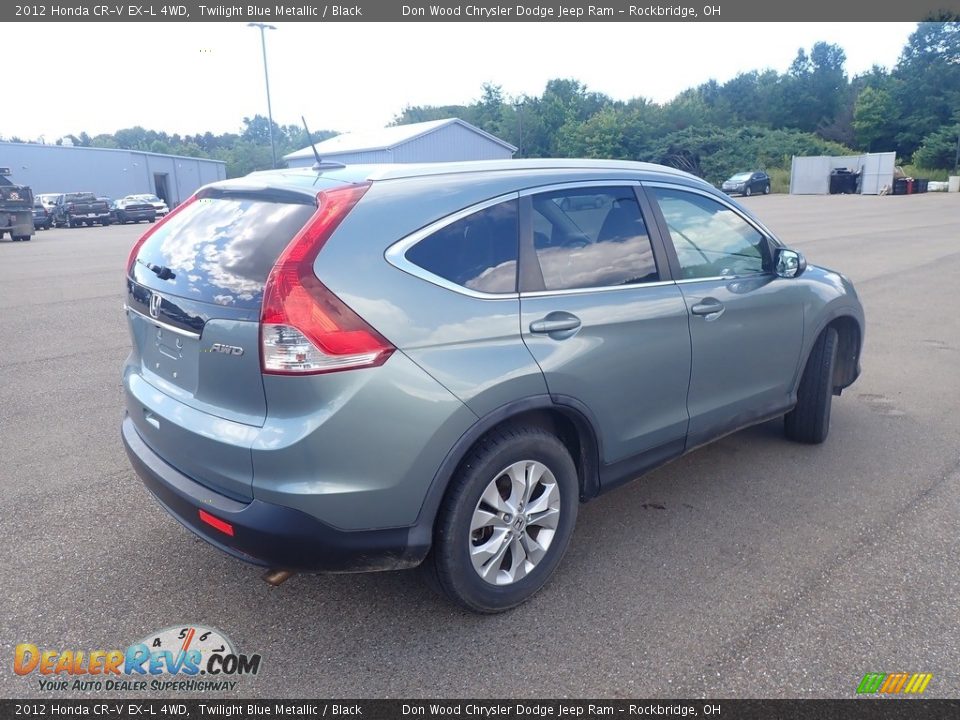 2012 Honda CR-V EX-L 4WD Twilight Blue Metallic / Black Photo #8