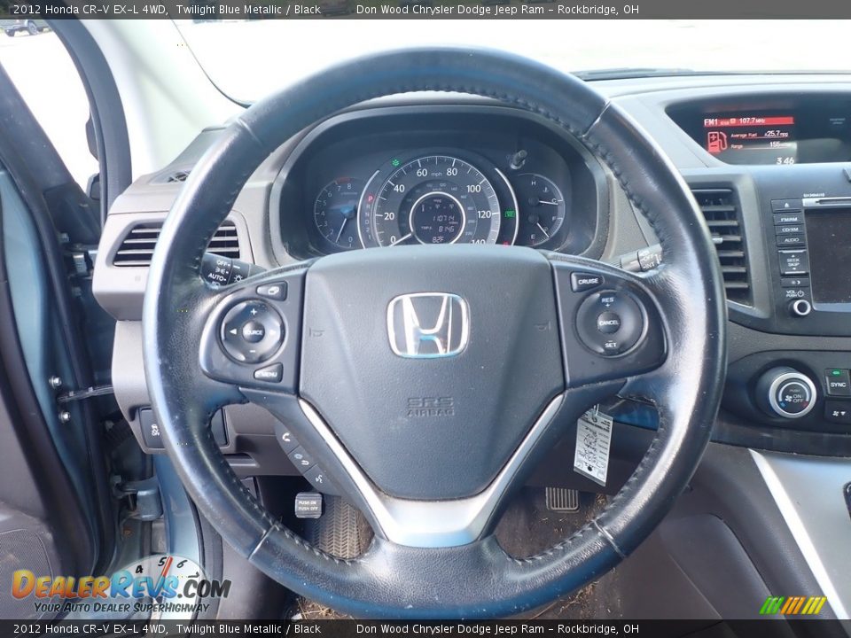 2012 Honda CR-V EX-L 4WD Twilight Blue Metallic / Black Photo #9