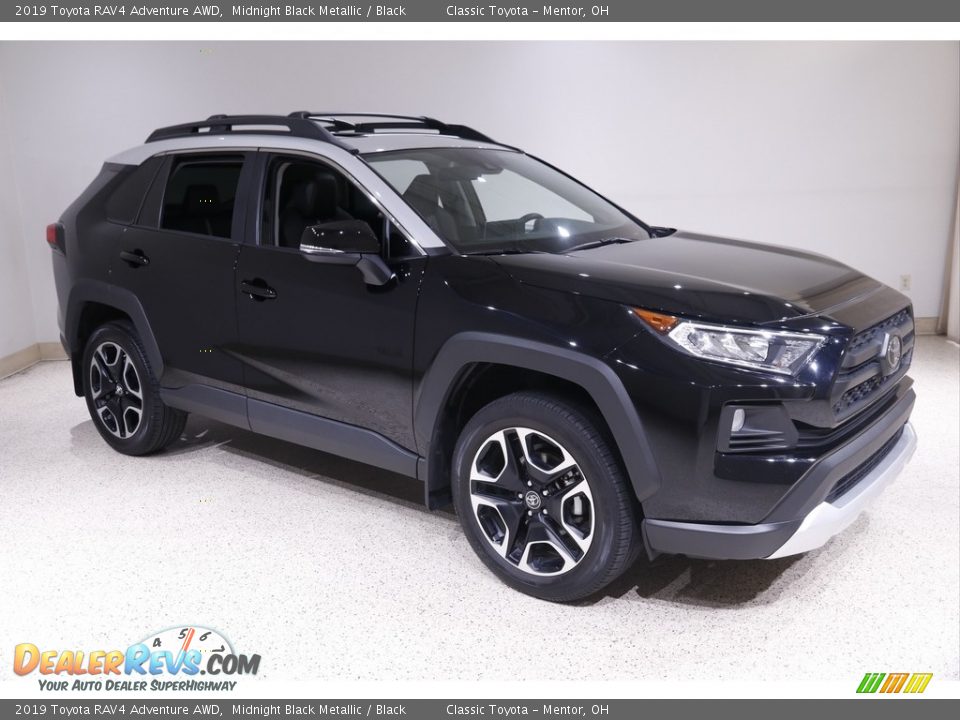 2019 Toyota RAV4 Adventure AWD Midnight Black Metallic / Black Photo #1