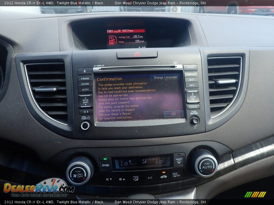 2012 Honda CR-V EX-L 4WD Twilight Blue Metallic / Black Photo #11