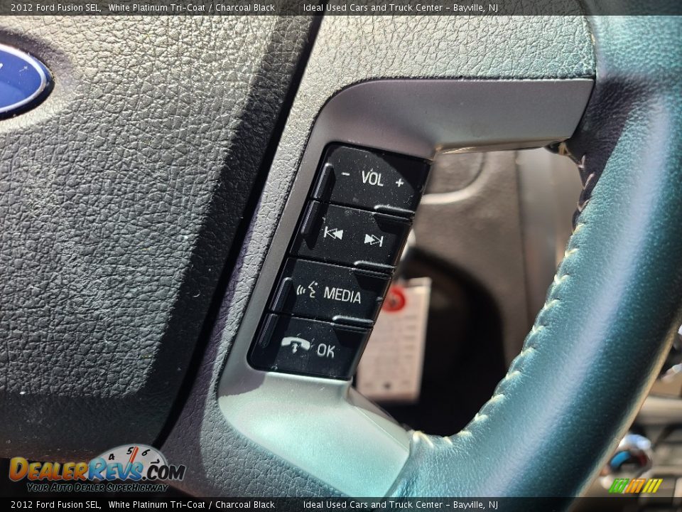 2012 Ford Fusion SEL White Platinum Tri-Coat / Charcoal Black Photo #21