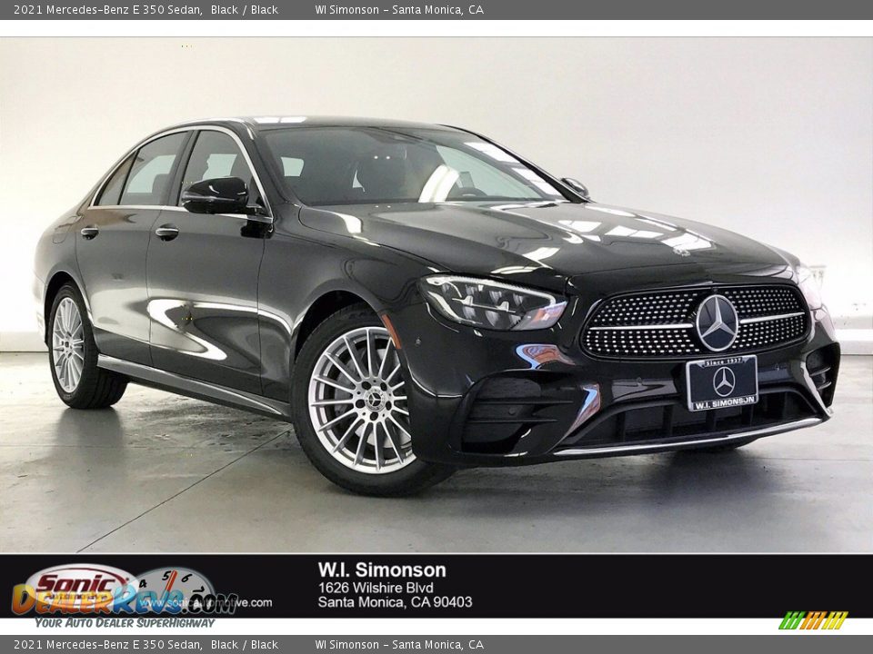 2021 Mercedes-Benz E 350 Sedan Black / Black Photo #1