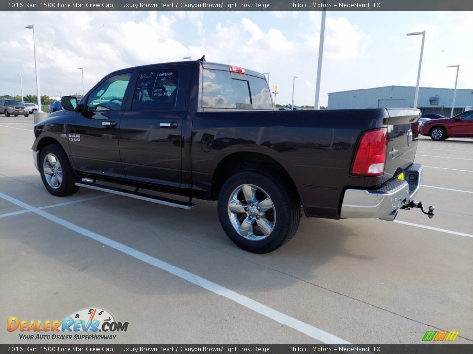 2016 Ram 1500 Lone Star Crew Cab Luxury Brown Pearl / Canyon Brown/Light Frost Beige Photo #5