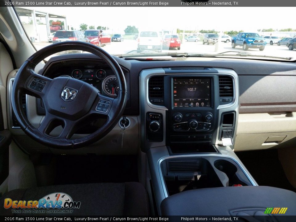 2016 Ram 1500 Lone Star Crew Cab Luxury Brown Pearl / Canyon Brown/Light Frost Beige Photo #11