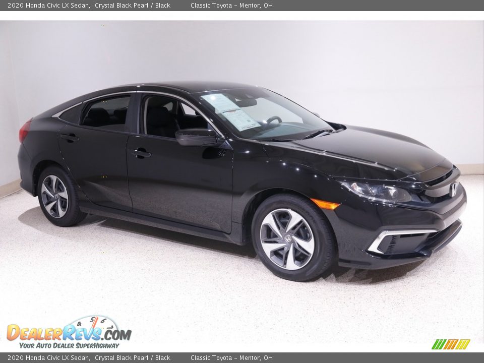 2020 Honda Civic LX Sedan Crystal Black Pearl / Black Photo #1