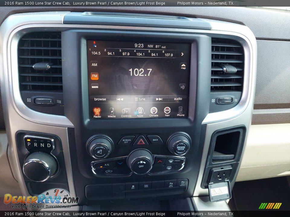 Controls of 2016 Ram 1500 Lone Star Crew Cab Photo #18