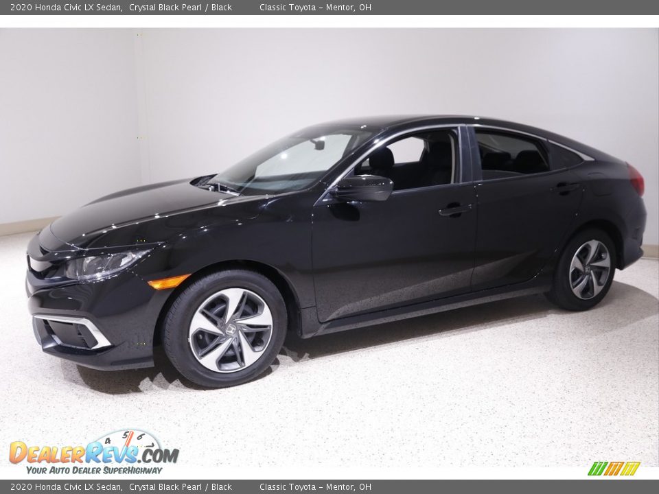 2020 Honda Civic LX Sedan Crystal Black Pearl / Black Photo #3