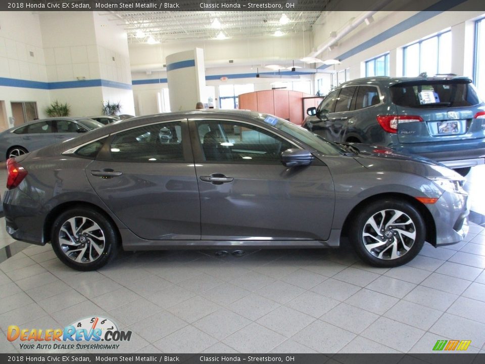 2018 Honda Civic EX Sedan Modern Steel Metallic / Black Photo #4