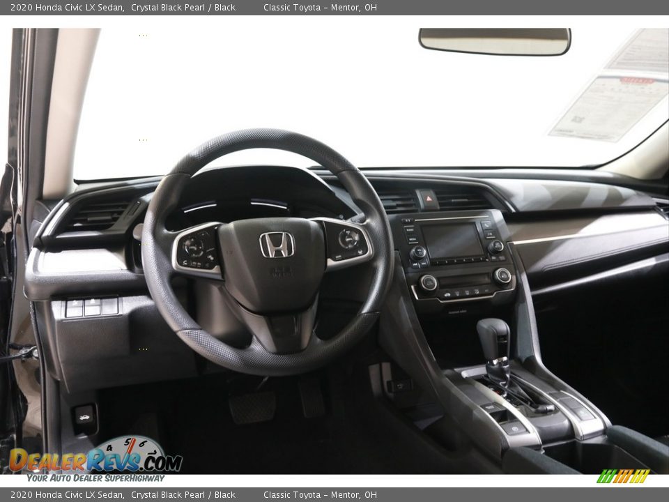 2020 Honda Civic LX Sedan Crystal Black Pearl / Black Photo #6