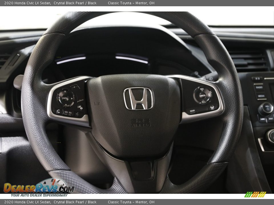 2020 Honda Civic LX Sedan Crystal Black Pearl / Black Photo #7