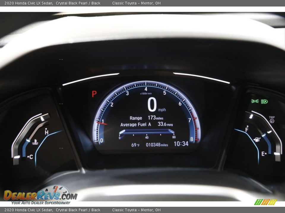 2020 Honda Civic LX Sedan Crystal Black Pearl / Black Photo #8