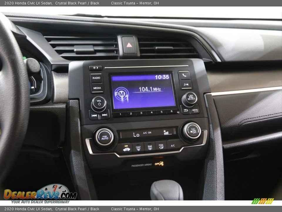 2020 Honda Civic LX Sedan Crystal Black Pearl / Black Photo #9