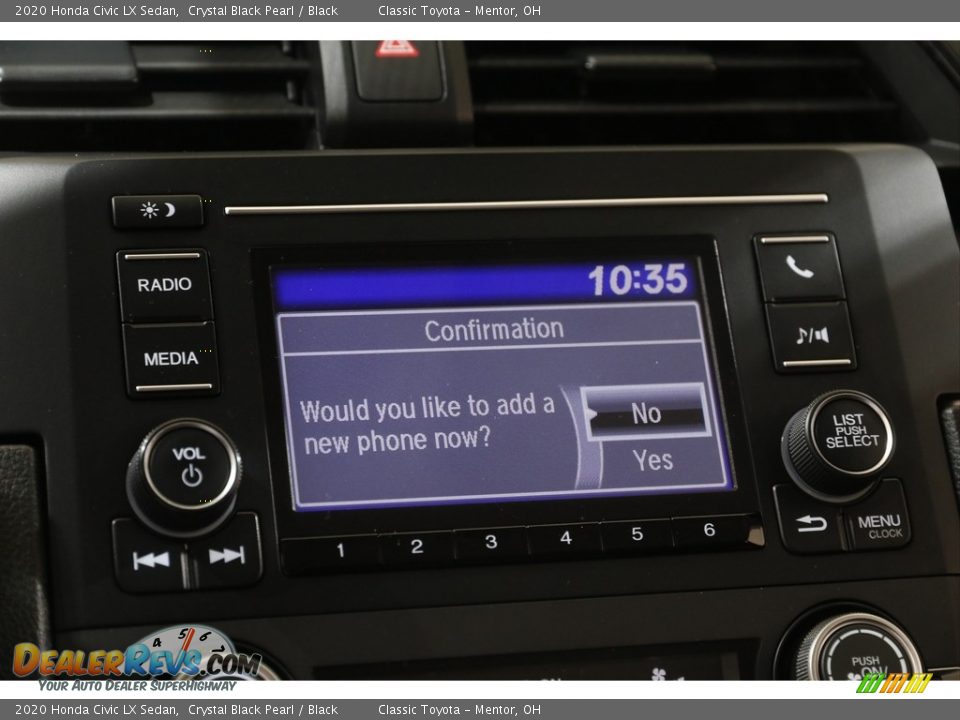 2020 Honda Civic LX Sedan Crystal Black Pearl / Black Photo #10