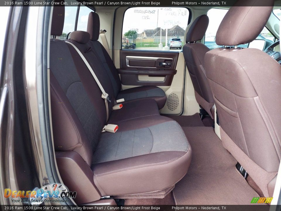 Rear Seat of 2016 Ram 1500 Lone Star Crew Cab Photo #25