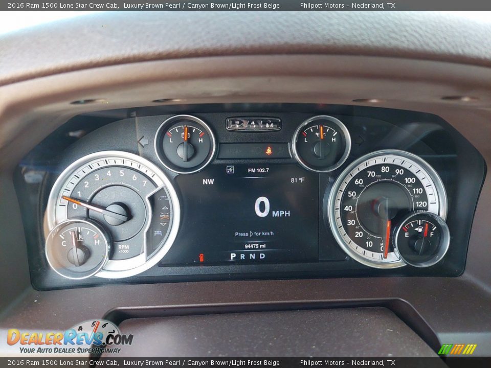 2016 Ram 1500 Lone Star Crew Cab Gauges Photo #30