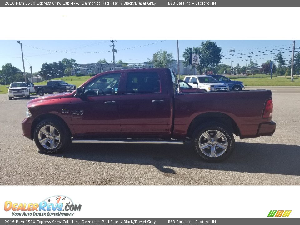 2016 Ram 1500 Express Crew Cab 4x4 Delmonico Red Pearl / Black/Diesel Gray Photo #5