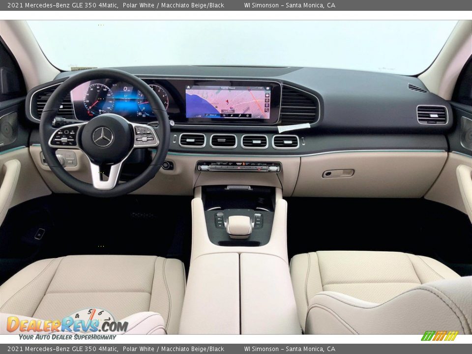 2021 Mercedes-Benz GLE 350 4Matic Polar White / Macchiato Beige/Black Photo #6