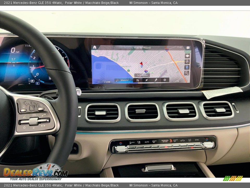 2021 Mercedes-Benz GLE 350 4Matic Polar White / Macchiato Beige/Black Photo #7
