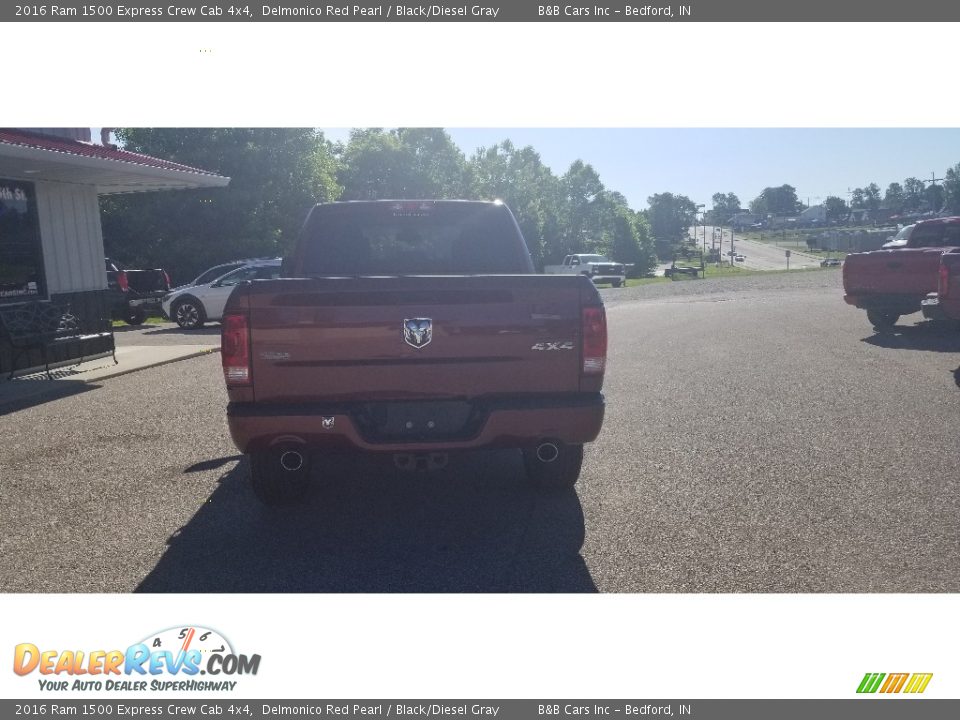 2016 Ram 1500 Express Crew Cab 4x4 Delmonico Red Pearl / Black/Diesel Gray Photo #7