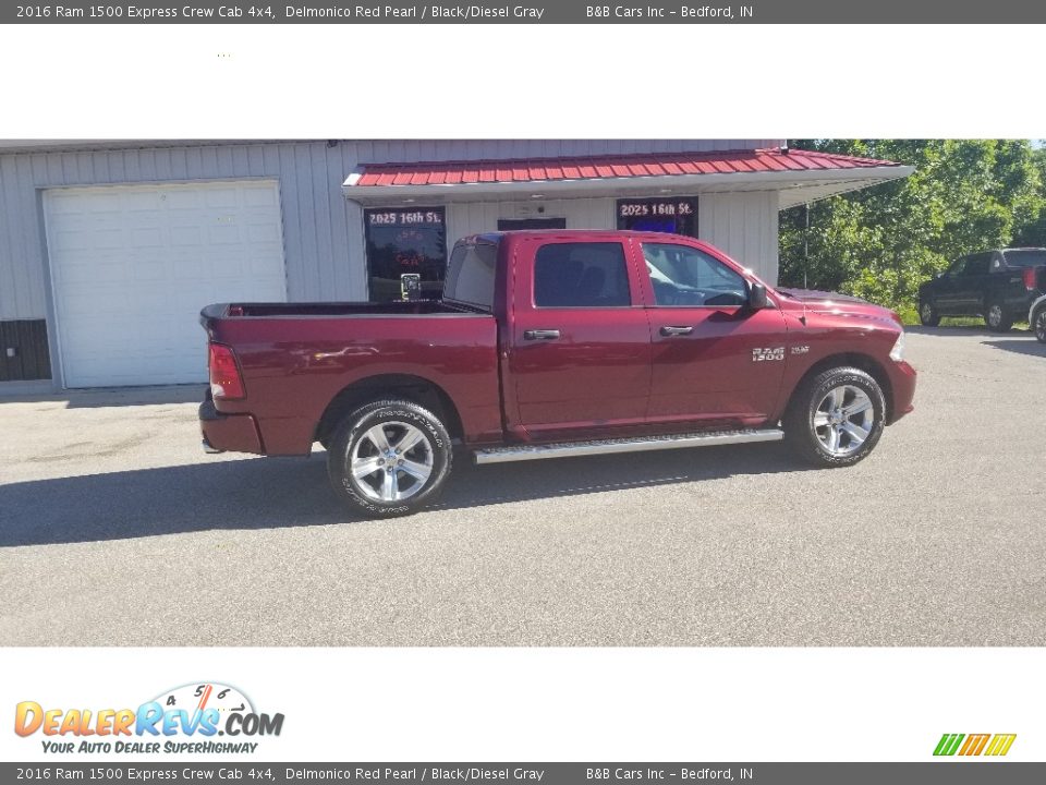 2016 Ram 1500 Express Crew Cab 4x4 Delmonico Red Pearl / Black/Diesel Gray Photo #9