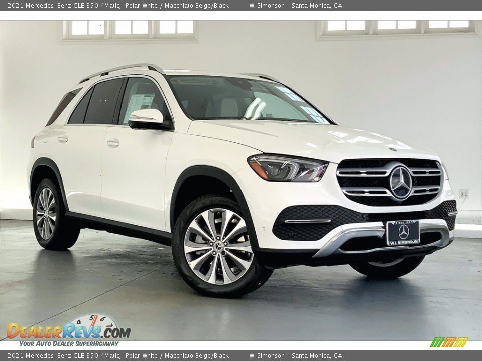 2021 Mercedes-Benz GLE 350 4Matic Polar White / Macchiato Beige/Black Photo #12