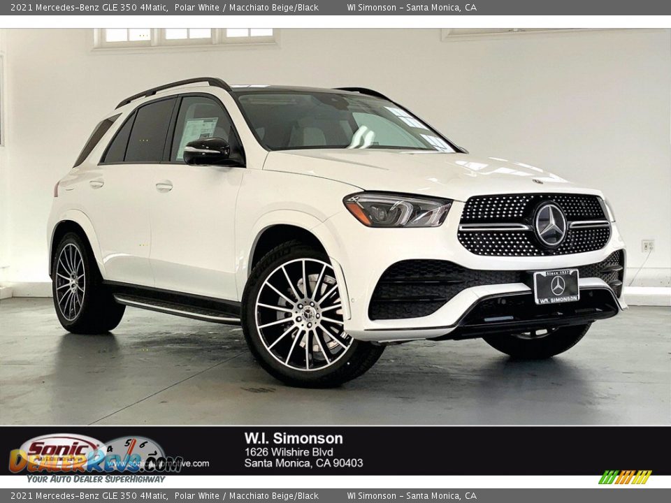 2021 Mercedes-Benz GLE 350 4Matic Polar White / Macchiato Beige/Black Photo #1