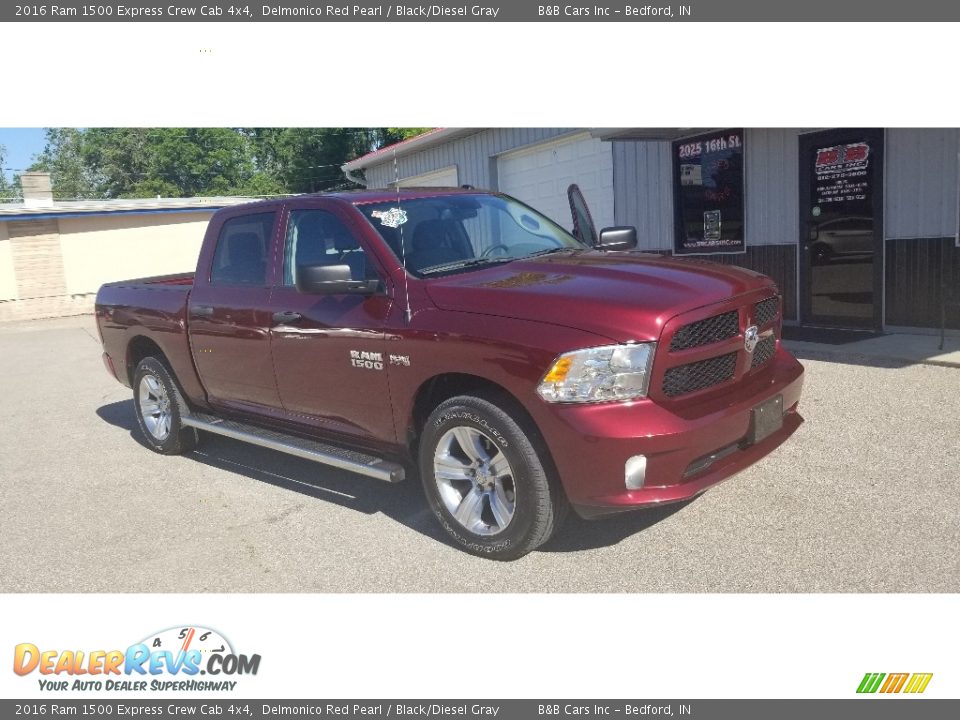 2016 Ram 1500 Express Crew Cab 4x4 Delmonico Red Pearl / Black/Diesel Gray Photo #30