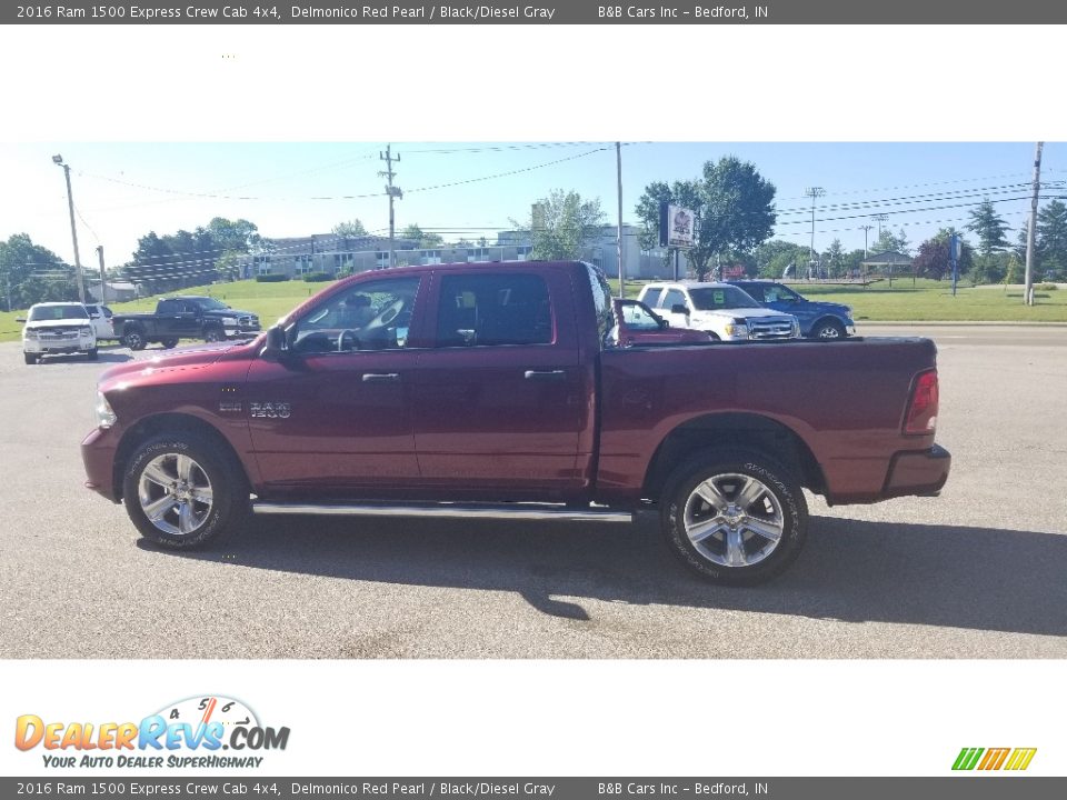 2016 Ram 1500 Express Crew Cab 4x4 Delmonico Red Pearl / Black/Diesel Gray Photo #33