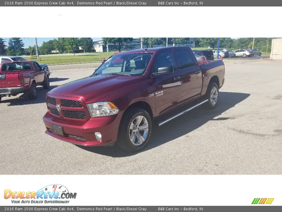 2016 Ram 1500 Express Crew Cab 4x4 Delmonico Red Pearl / Black/Diesel Gray Photo #34