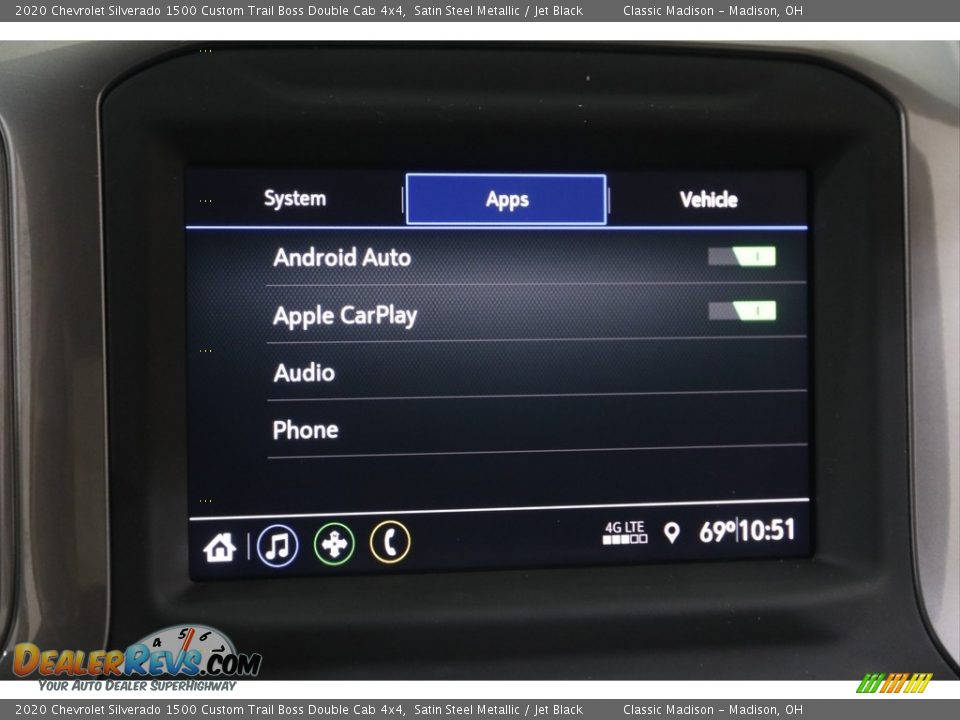 2020 Chevrolet Silverado 1500 Custom Trail Boss Double Cab 4x4 Satin Steel Metallic / Jet Black Photo #14
