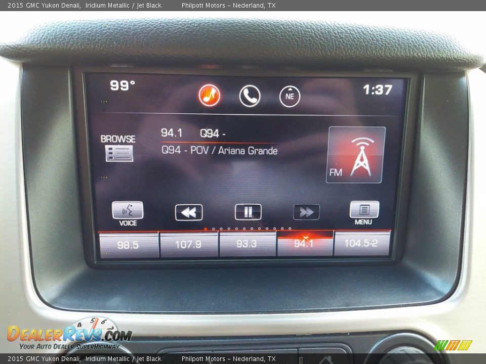 2015 GMC Yukon Denali Iridium Metallic / Jet Black Photo #19