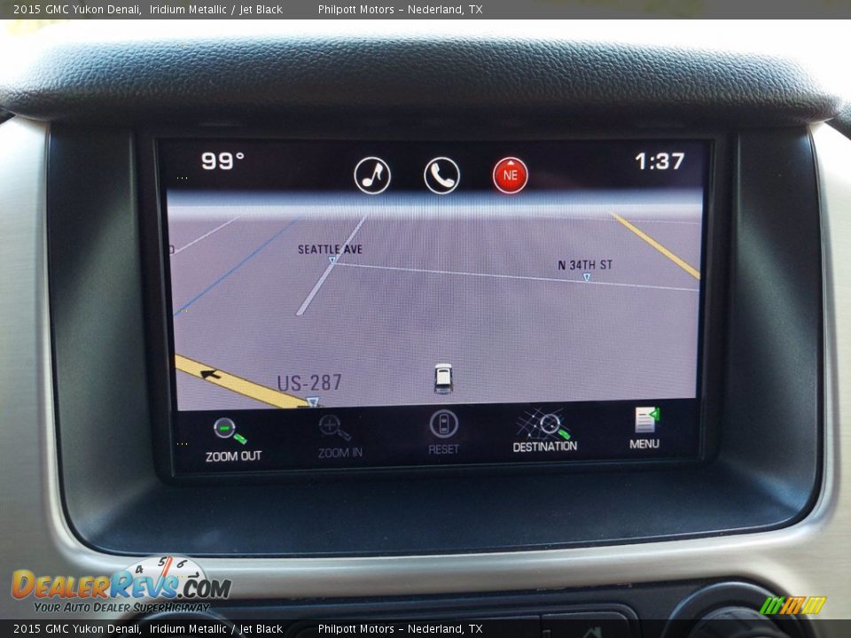 2015 GMC Yukon Denali Iridium Metallic / Jet Black Photo #21