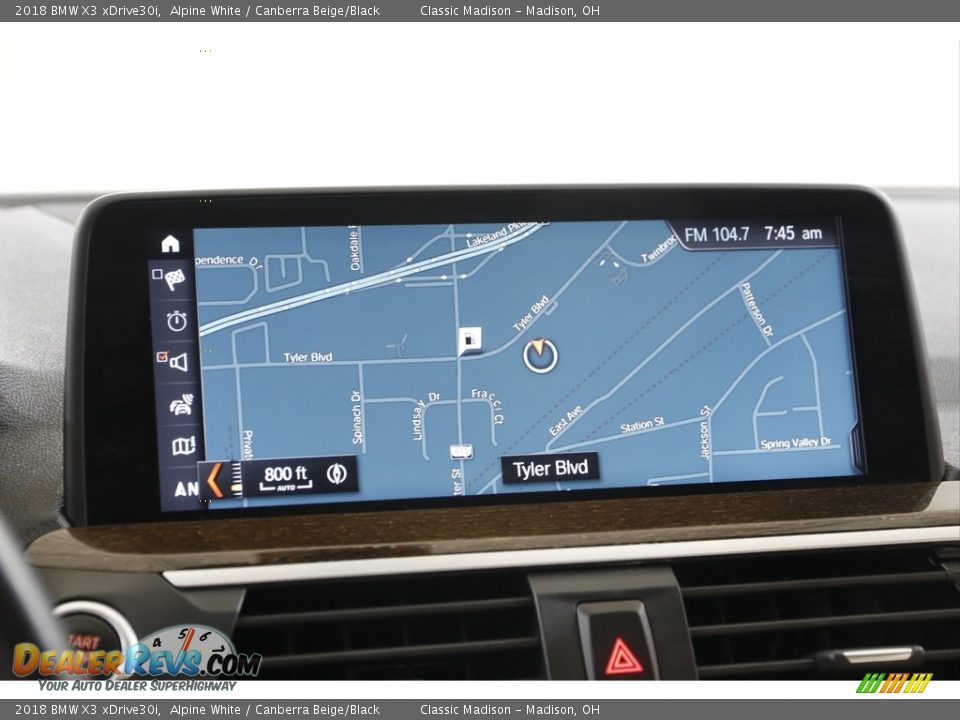 2018 BMW X3 xDrive30i Alpine White / Canberra Beige/Black Photo #12
