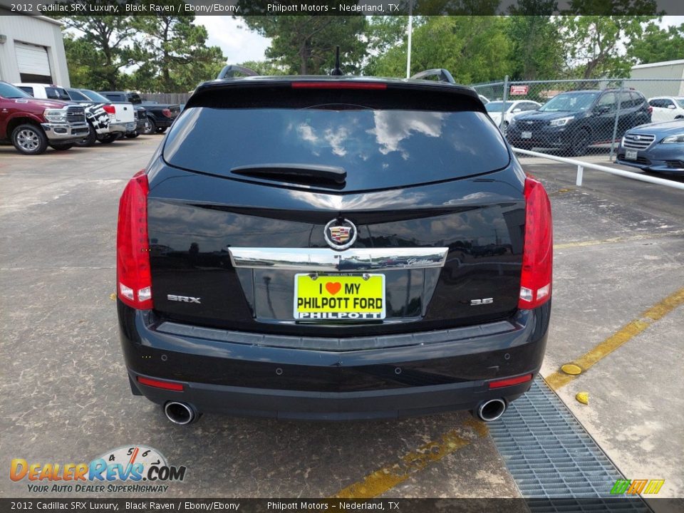 2012 Cadillac SRX Luxury Black Raven / Ebony/Ebony Photo #6