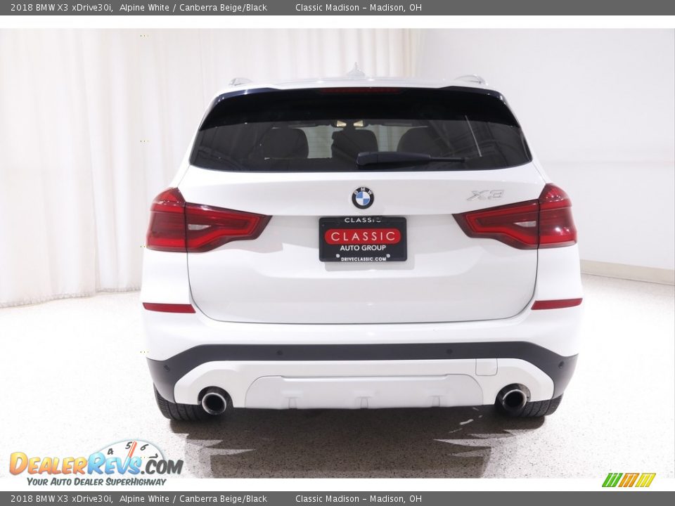 2018 BMW X3 xDrive30i Alpine White / Canberra Beige/Black Photo #20