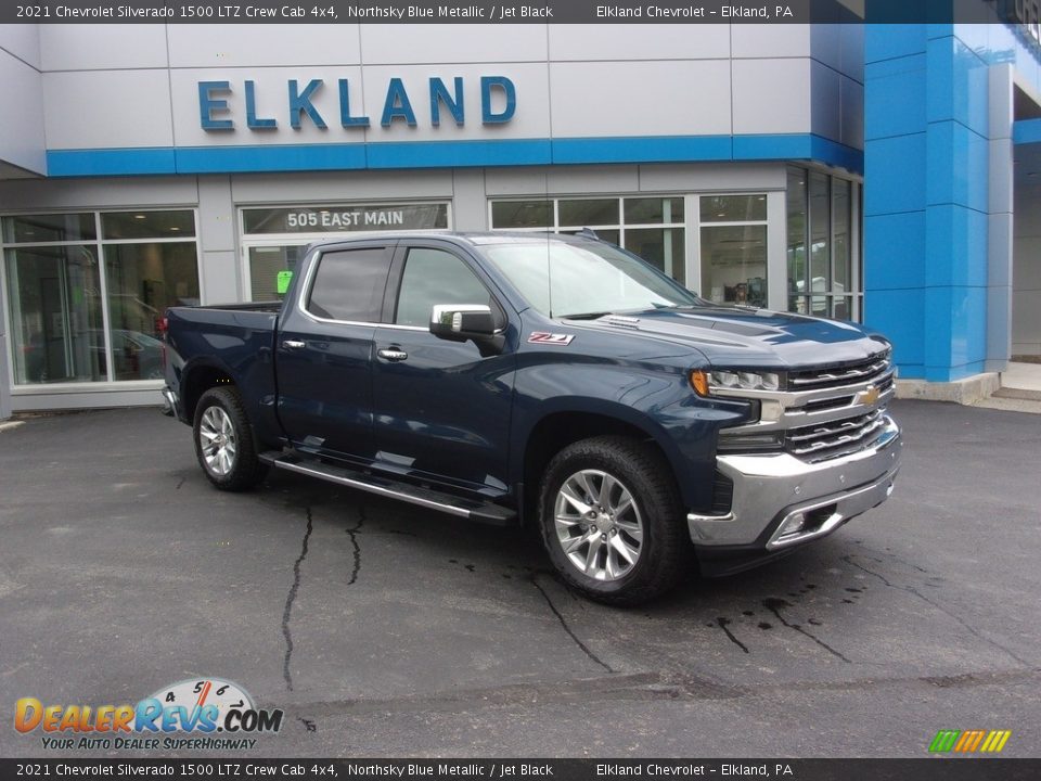 2021 Chevrolet Silverado 1500 LTZ Crew Cab 4x4 Northsky Blue Metallic / Jet Black Photo #1